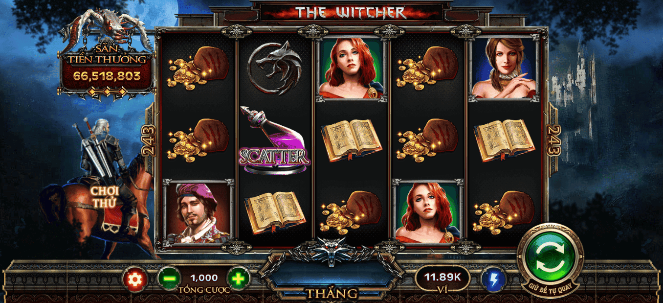 Hình ảnh giao diện khi chơi game The Witcher tại nhà cái Lucky88